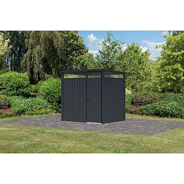 Karibu Gartenhaus Amato 1,5 Anthrazit 218 x 225 x 165 cm günstig online kaufen