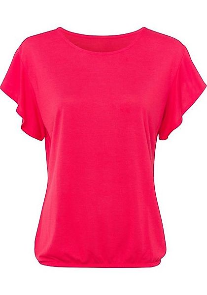 LASCANA Kurzarmshirt, (2er-Pack), mit leicht gerafftem Rundhalsausschnitt günstig online kaufen