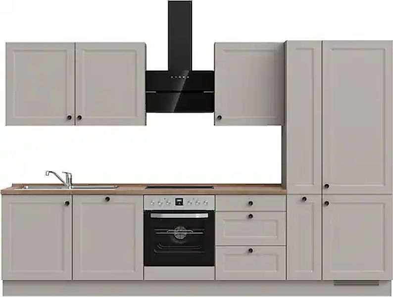 nobilia® Küchenzeile »"Cascada II"« vormontiert, Breite 330 cm, Ausrichtung günstig online kaufen