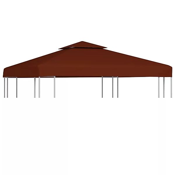 2-stufiges Pavillondach 310 G / M² 3x3 M Terrakotta günstig online kaufen