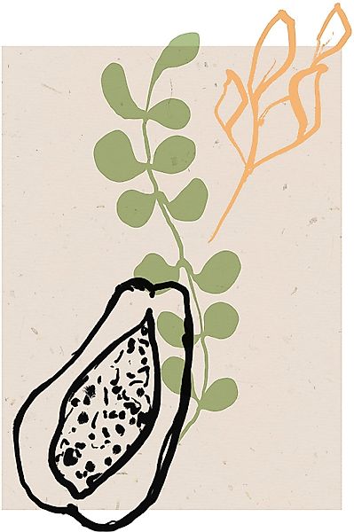 Komar Wandbild "Papaye du paradis", (1 St.), Deutsches Premium-Poster Fotop günstig online kaufen