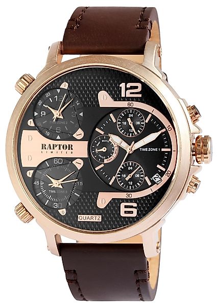 Raptor Limited Quarzuhr Maxx mit Echtlederband, günstig online kaufen