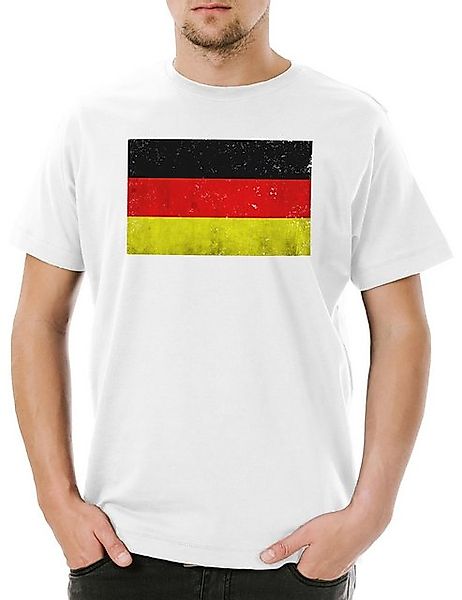Urban Backwoods Print-Shirt German Flag Vintage Herren T-Shirt Deutschland günstig online kaufen