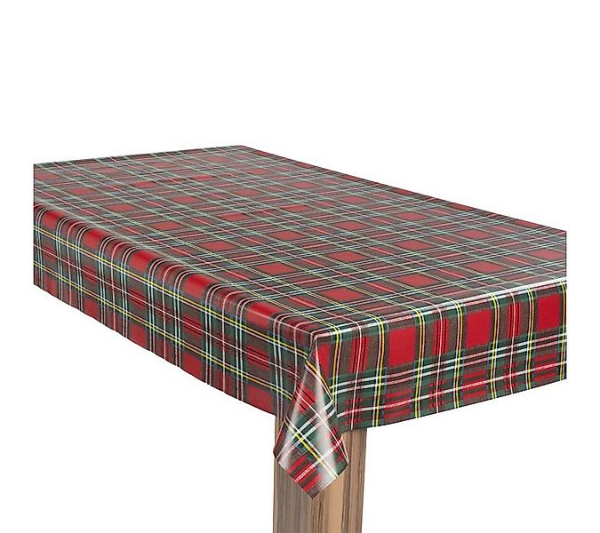 laro Tischdecke Wachstuch-Tischdecke Gartentischdecke Karo Rot Grün Gelb günstig online kaufen