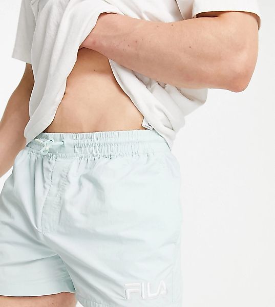 Fila – Shorts mit kleinem Logo in Pastellblau – exklusiv bei ASOS günstig online kaufen