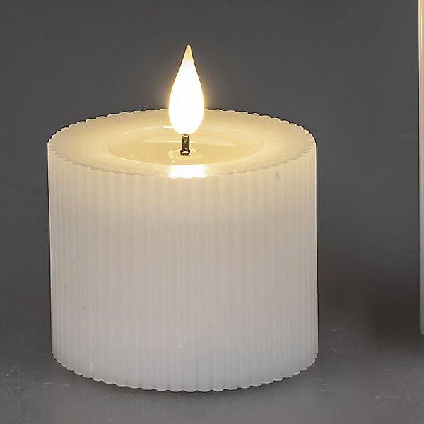 formano LED-Kerze Streifen, mit Timerfunktion, Weiß, günstig online kaufen