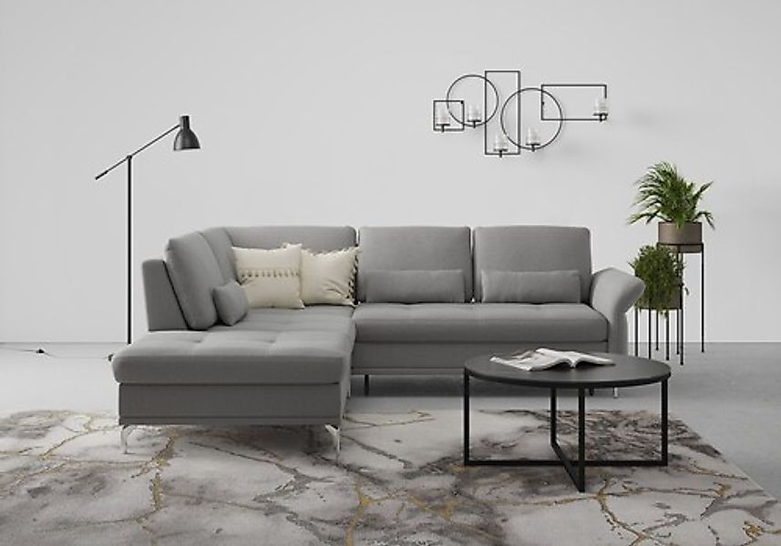 Home affaire Ecksofa »Palm Beach L-Form« Federkern, mit Sitztiefenverstellu günstig online kaufen