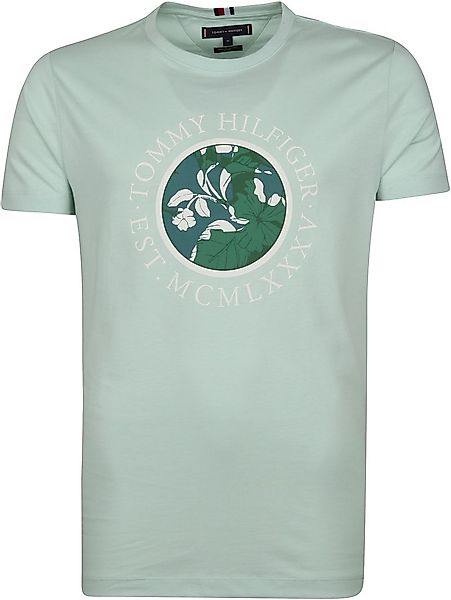 Tommy Hilfiger T-shirt Hellgrün Logo  - Größe XL günstig online kaufen