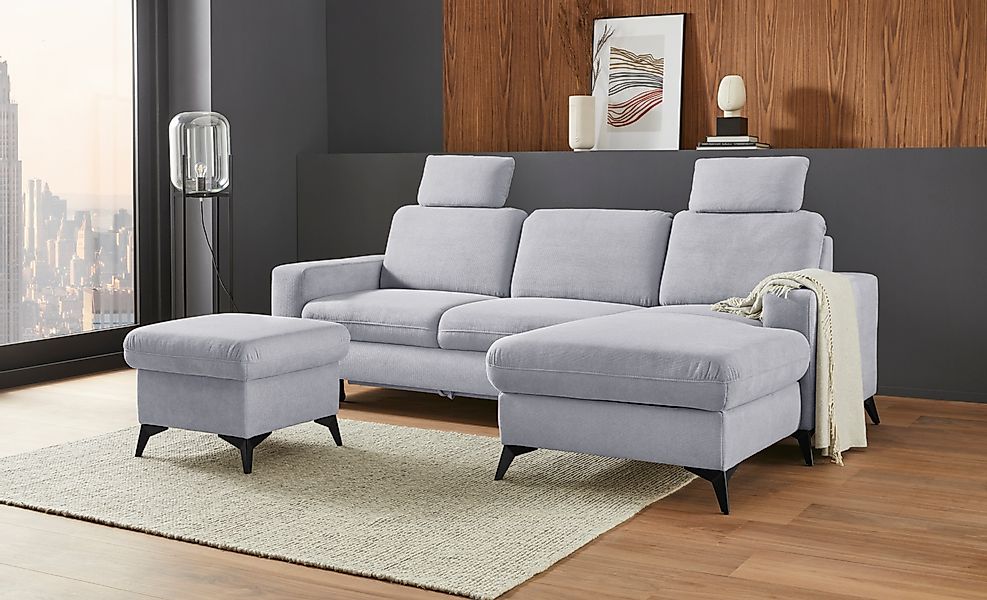 Places of Style Ecksofa "Lolland L-Form", Wahlweise mit Bettfunktion und Be günstig online kaufen