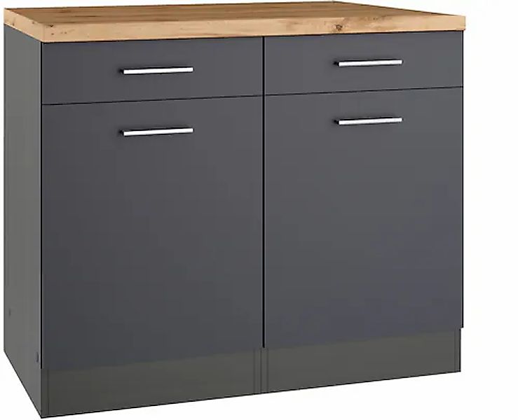 KOCHSTATION Unterschrank »KS-Milan«, HELD Möbel, Unterschrank 100 cm, matte günstig online kaufen