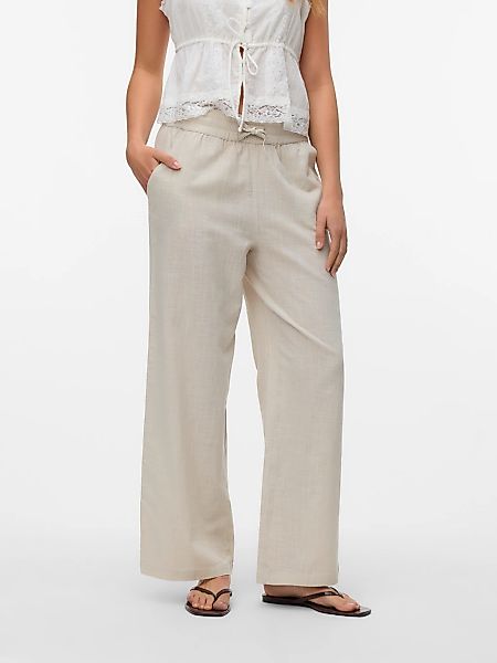 Vero Moda Schlupfhose "VMCAIA MW WIDE PANT WVN NOOS", Sommerhose, mit Leine günstig online kaufen