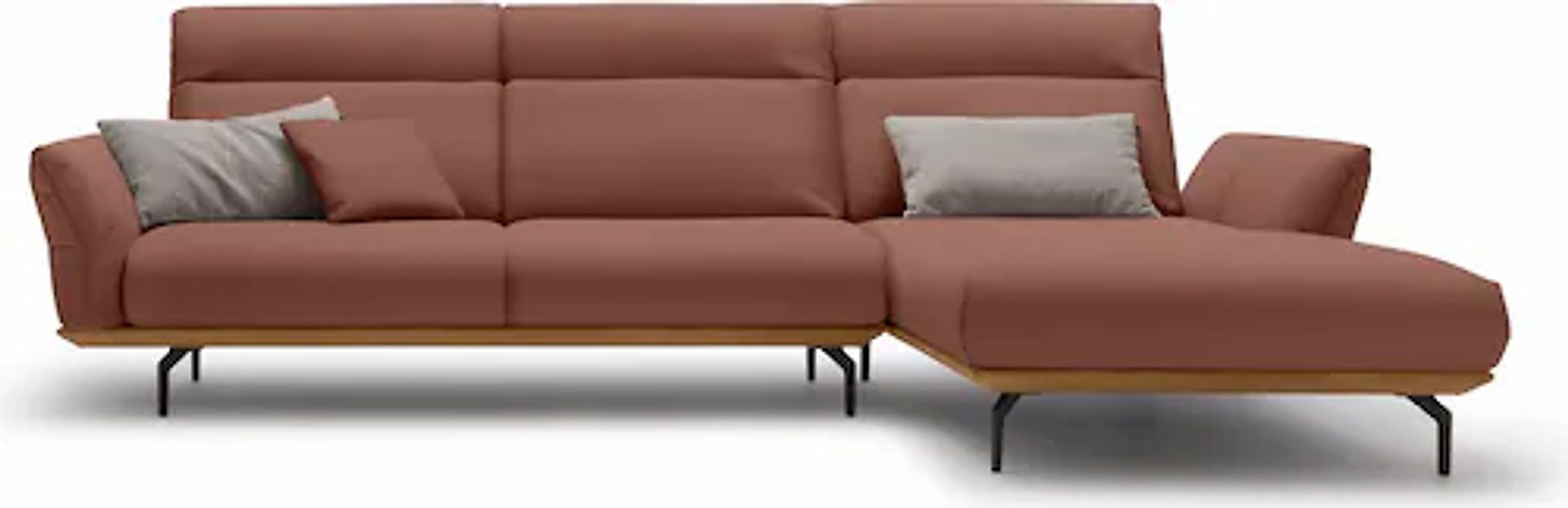 Creation BY ROLF BENZ Ecksofa »CR.460«, Sockel in Nussbaum, Winkelfüße in U günstig online kaufen