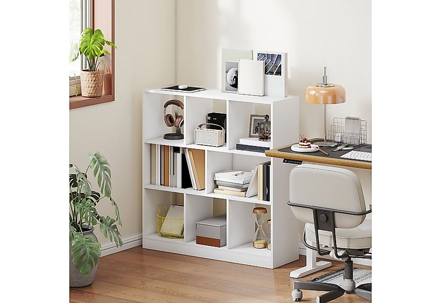 HOMCOM Bücherregal 3-stöckig, Büroregal 1-tlg., für Home-Office Wohnzimmer günstig online kaufen