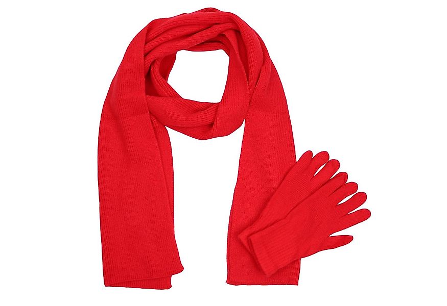 MIRROSI Strickschal Damen Schal Set mit Handschuhe 28x190cm, (1 Set (Schal günstig online kaufen