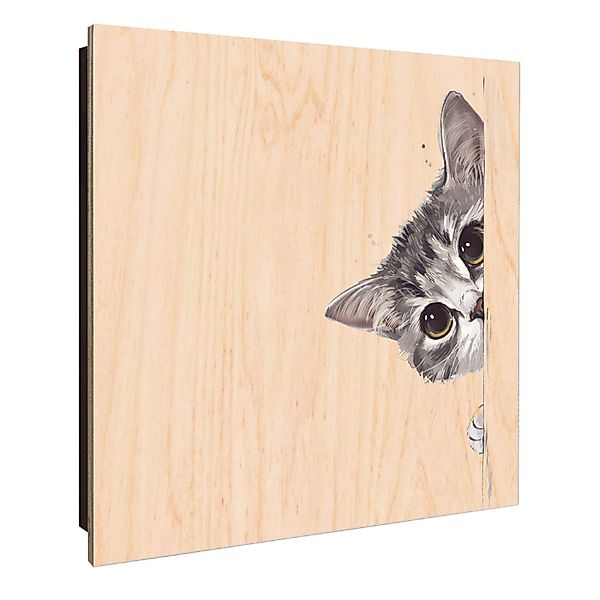 Banjado Großer Schlüsselkasten Holz 30x30cm Schwarz Scharnier Links 50 Hake günstig online kaufen