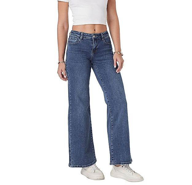 Ital-Design Weite Jeans Damen Freizeit (91279965) Used-Look Stretch Relaxed günstig online kaufen