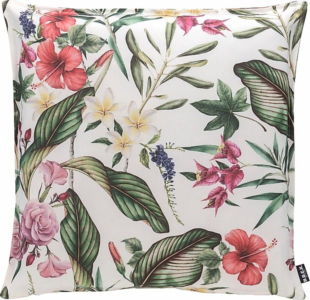 H.O.C.K. Dekokissen "Beach Life" mit Blüten und Blättern, Kissenhülle mit F günstig online kaufen