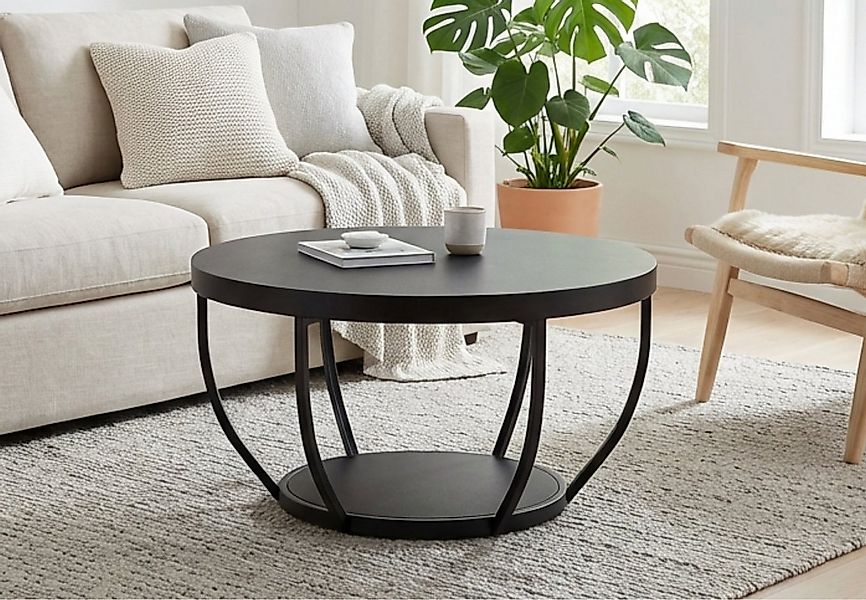 Home Collective Couchtisch Beistelltisch rund Ø 80 cm moderner Wohnzimmerti günstig online kaufen