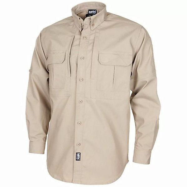 MFH Outdoorhemd Hemd Outdoor, langarm, khaki, Teflon, Rip Stop L günstig online kaufen