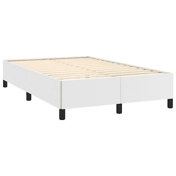 vidaXL Bett Bettgestell ohne Matratze Weiß 120x190 cm Kunstleder günstig online kaufen