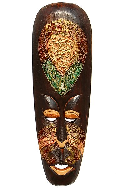Wogeka Wanddekoobjekt Wand-Maske Gold Ethno Maori günstig online kaufen