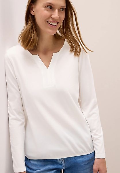 Cecil Tunikashirt Split Neck, unifarben günstig online kaufen