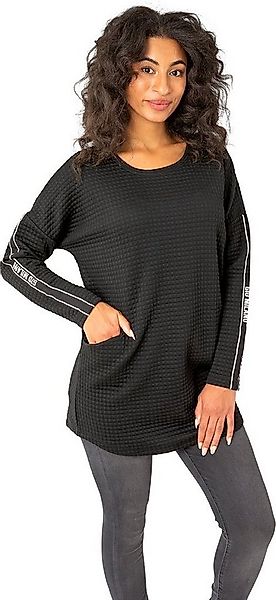 Gio Milano Tunika G27-5601 mit Taschen und Gallonstreifen Sweatkleid günstig online kaufen