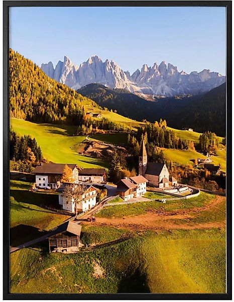 Wall-Art Poster "Dorf Dolomiten", Landschaften, (1 St.) günstig online kaufen
