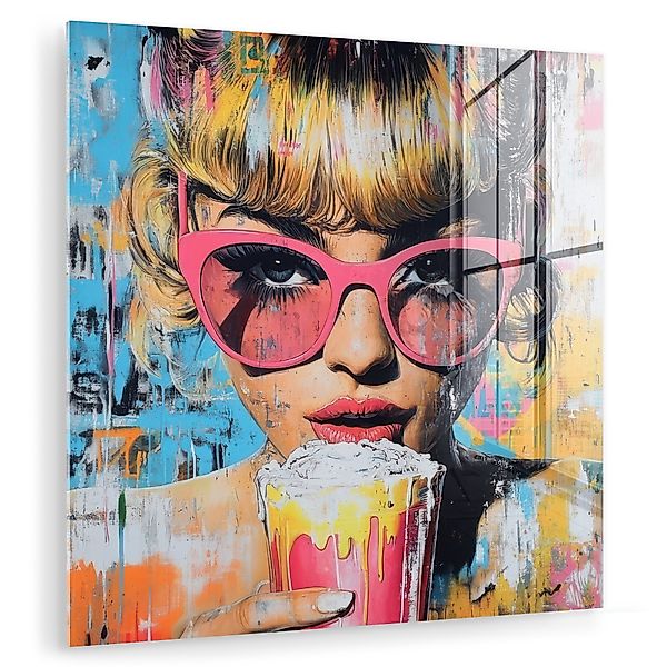 MuchoWow Acrylglasbild Sonnenbrille - Frau - günstig online kaufen