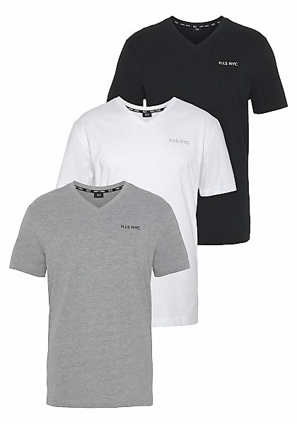 H.I.S V-Shirt, Kurzarm, Slim Fit, aus Baumwolle günstig online kaufen
