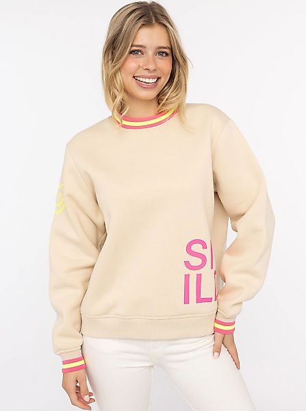 Zwillingsherz Sweatshirt ""Alissa"", mit SMILE PRINT, Kontrastbündchen, ges günstig online kaufen