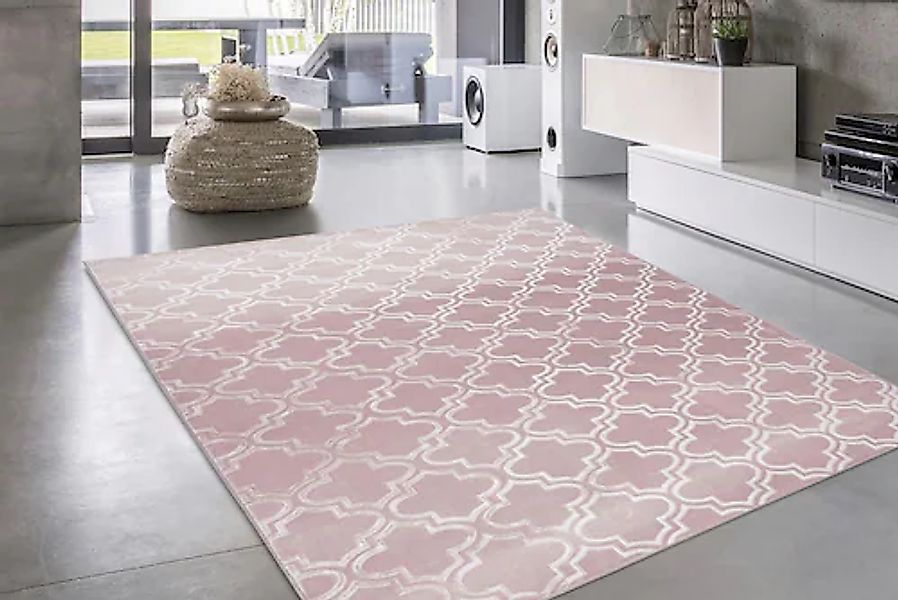 my home Teppich »Triana«, rechteckig, 7 mm Höhe, 3D-Design, geometrisches & günstig online kaufen