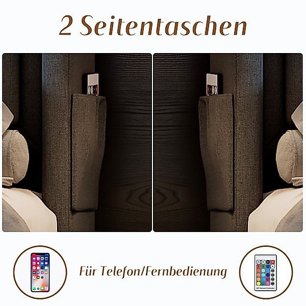 STILVORA Polsterbett Bett 180x200 mit Lattenrost,Jugendbett mit Struraum un günstig online kaufen