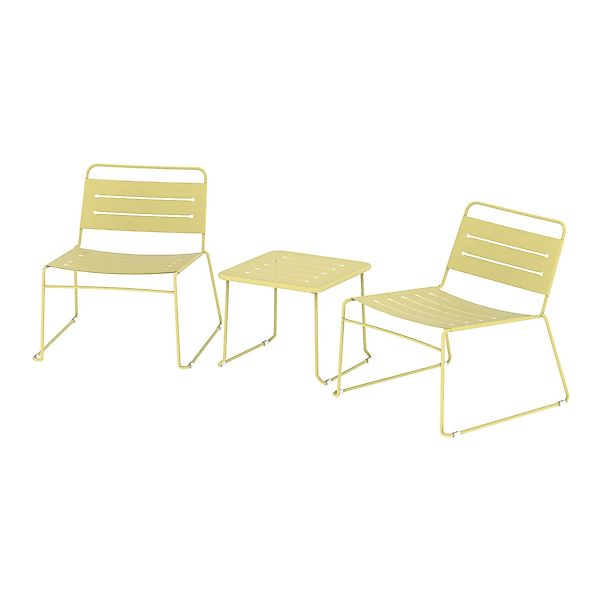 casa.pro Gartenlounge-Set, (3-tlg), »Andria« Stahl 3-tlg. günstig online kaufen