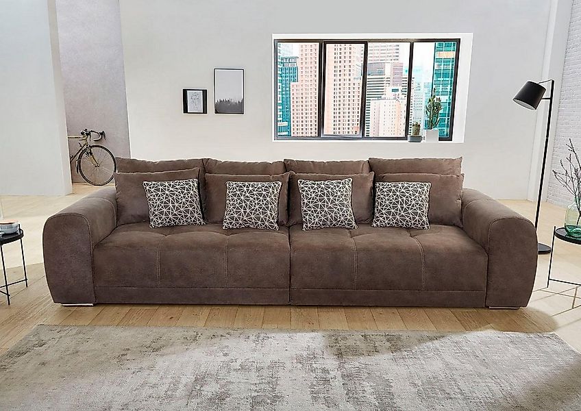Jockenhöfer Gruppe Big-Sofa Moldau XXL, B: 306 cm, Mega-Sofa, mit 4 Zierkis günstig online kaufen