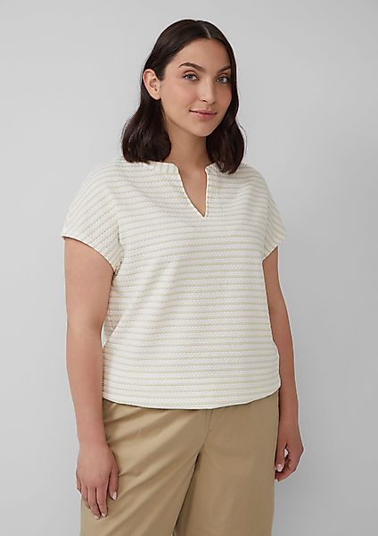 s.Oliver Kurzarmshirt Strukturiertes T-Shirt im O-Shape günstig online kaufen