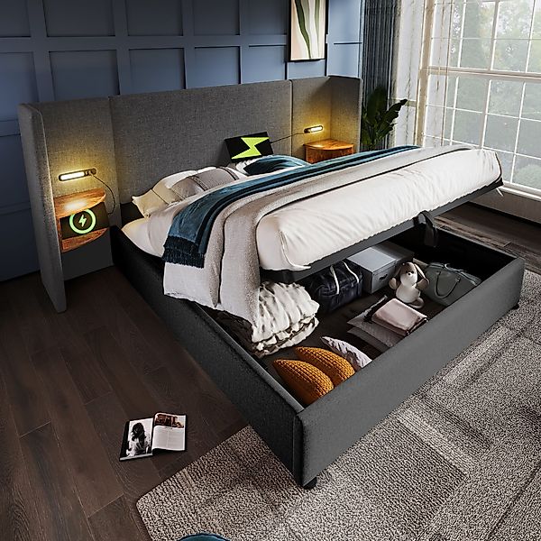 STILVORA Polsterbett Bettgestell 180×200 Doppelbett mit günstig online kaufen