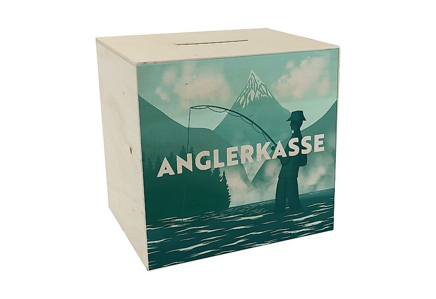 speecheese Spardose Anglerkasse Spardose aus Holz mit Anglermotiv für Angle günstig online kaufen