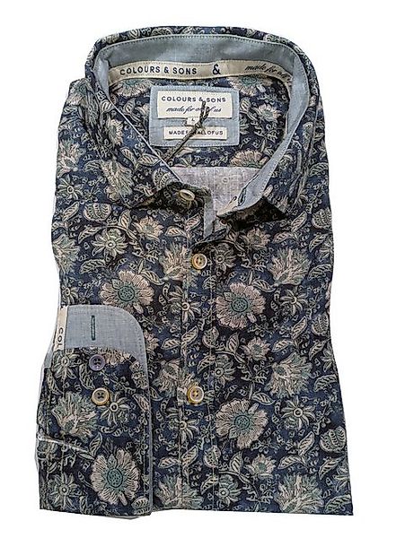 colours & sons Langarmhemd Colours & Sons Hemd Flower Print XXL (1-tlg) günstig online kaufen