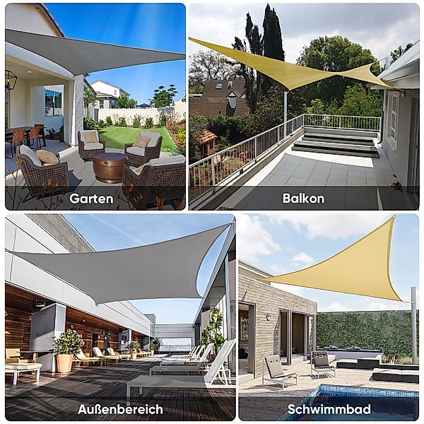 Sekey Sonnensegel Sonnensegel HDPE Sonnenschutzsegel Windschutz günstig online kaufen