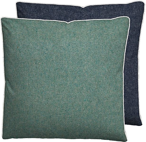 Biberna Kissenbezug "Hermal Flanell mit Reißverschluss, Melange-Optik, Wend günstig online kaufen