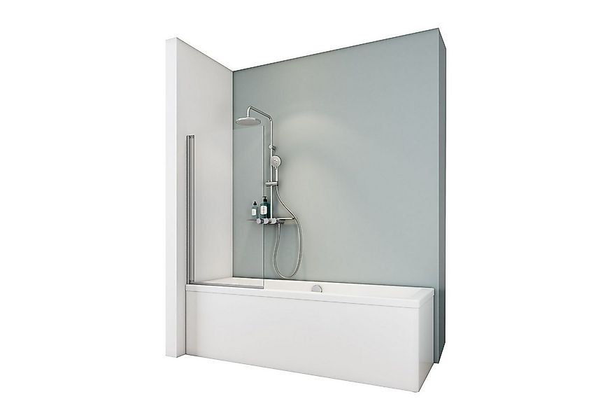 Schulte Badewannenfaltwand 70x120 cm, Duschwand für Badewanne, Klar Hell, G günstig online kaufen