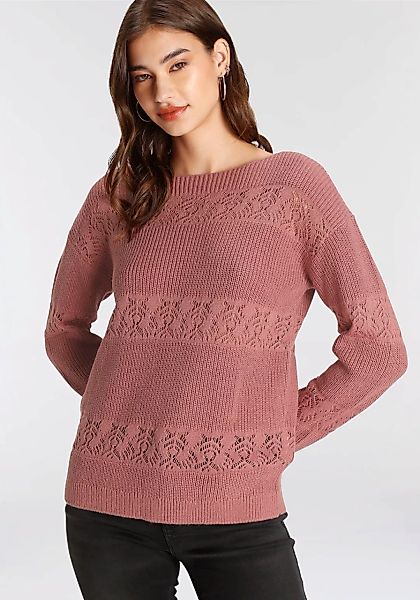 Laura Scott Strickpullover, mit Ajour-Muster günstig online kaufen