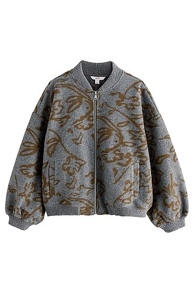 Next Strickpullover Bomberjacke mit geripptem Ballonsaum (1-tlg) günstig online kaufen