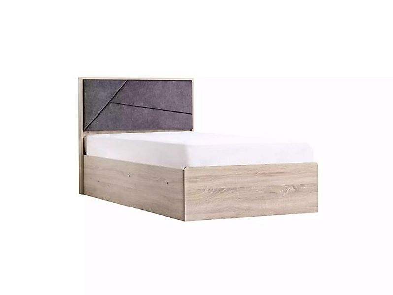 Xlmoebel Bett Bett für Kinder mit Bettkasten und Bettrahmen aus grauem Holz günstig online kaufen