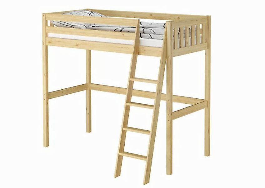 ERST-HOLZ Hochbett Oberes Bett Hochbett aus massivem Kiefer 90x200 Kieferfa günstig online kaufen