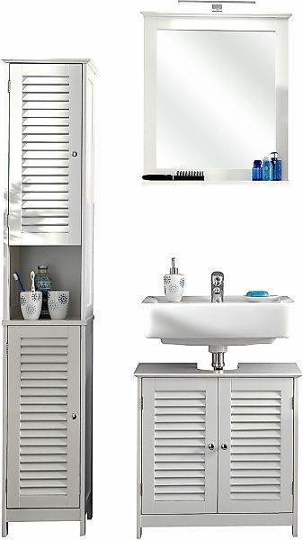 Saphir Badmöbel-Set "Quickset 928 3-teilig, Waschbeckenunterschrank mit LED günstig online kaufen