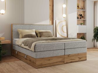MKS MÖBEL Boxspringbett WOOD CLASSIC KING günstig online kaufen