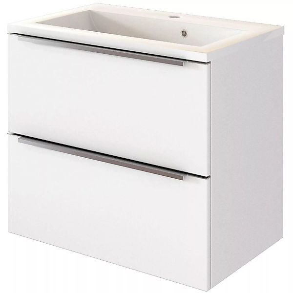 Held Möbel Waschtisch Monza 60 cm x 54 cm x 47 cm Weiß-Weiß günstig online kaufen