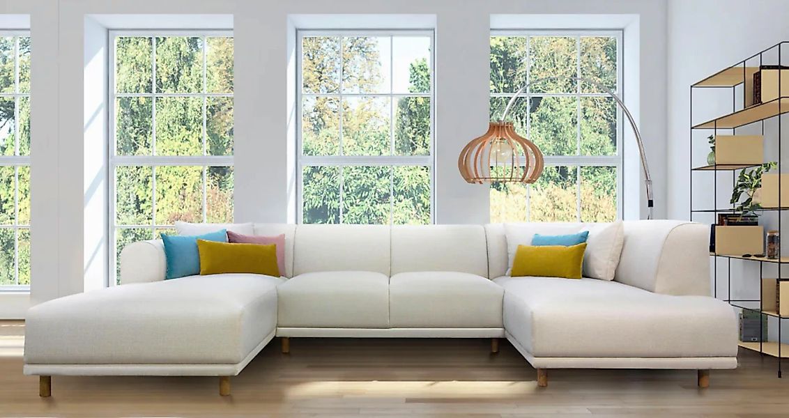 andas Wohnlandschaft »Maroon U-Form«, in skandinavischem Design, mit losen günstig online kaufen